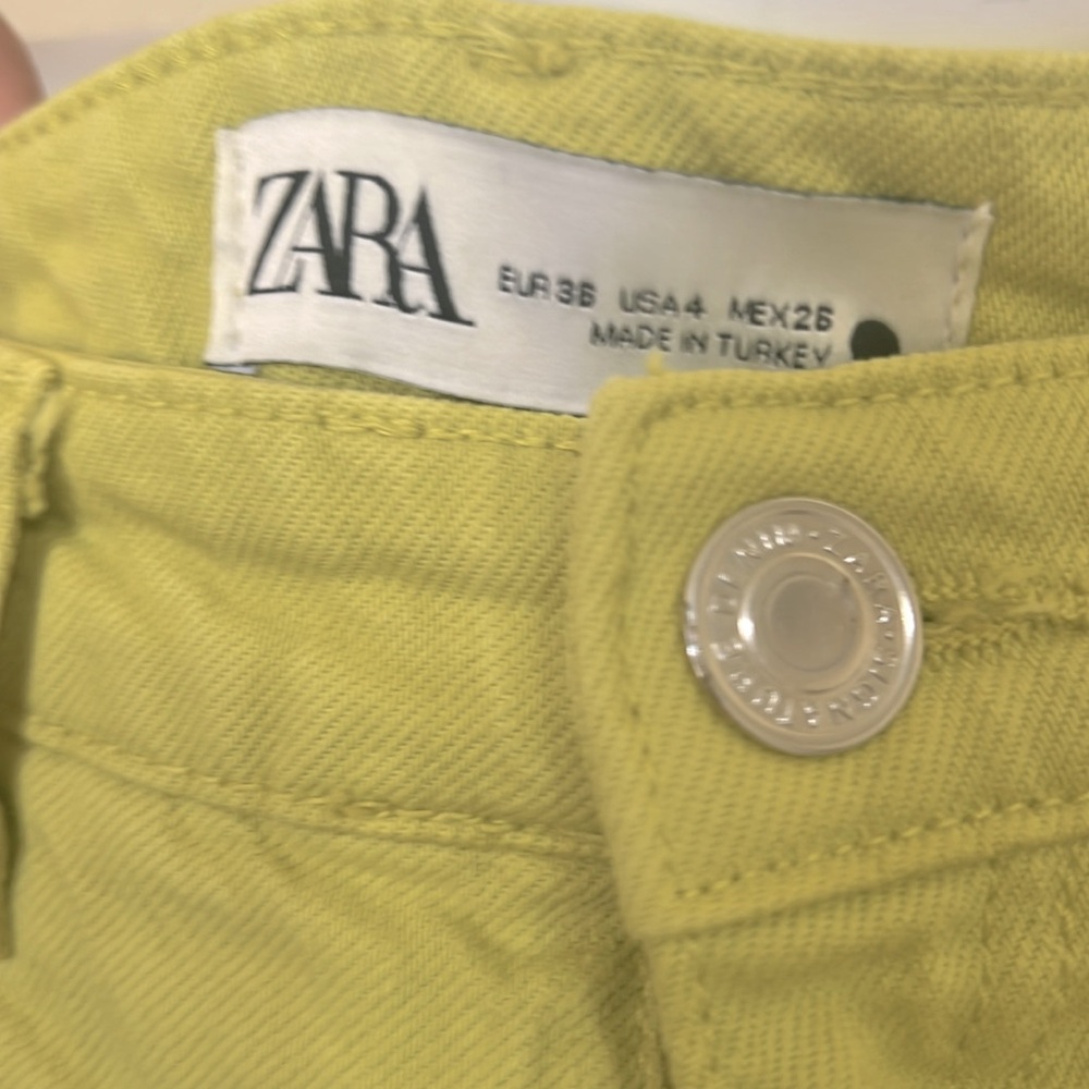 Zara Neon Green/Yellow Jean Pants - Picture 6 of 11